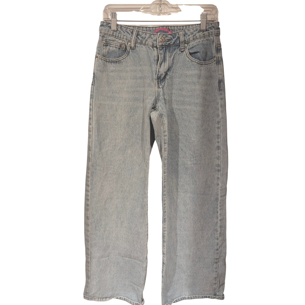 Edikted Wide Leg Jeans Size S Light Blue Baggy Y2K Streetwear Denim Pants